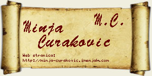 Minja Curaković vizit kartica